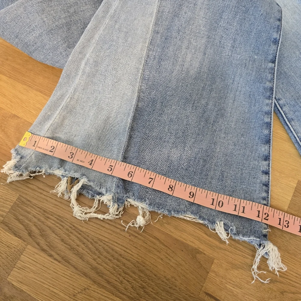 AE American Eagle Ne(x)t Level Festival Flare Jean In Indigo Fray 6 R - Picture 15 of 15